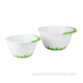 Plastic mixing bowl set With Handle And Base